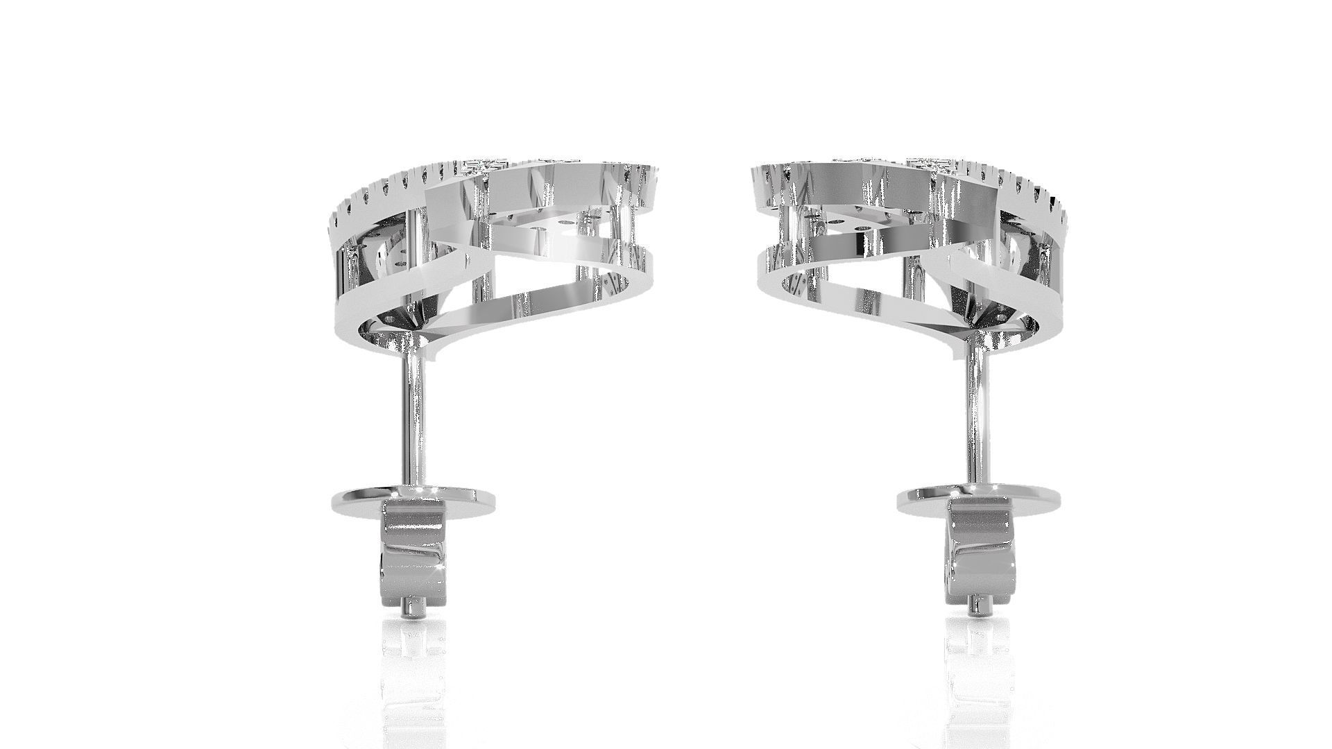 High Jewelry Pendant Earrings Set 3dm stl obj mtl gltf glb  3D print model_13