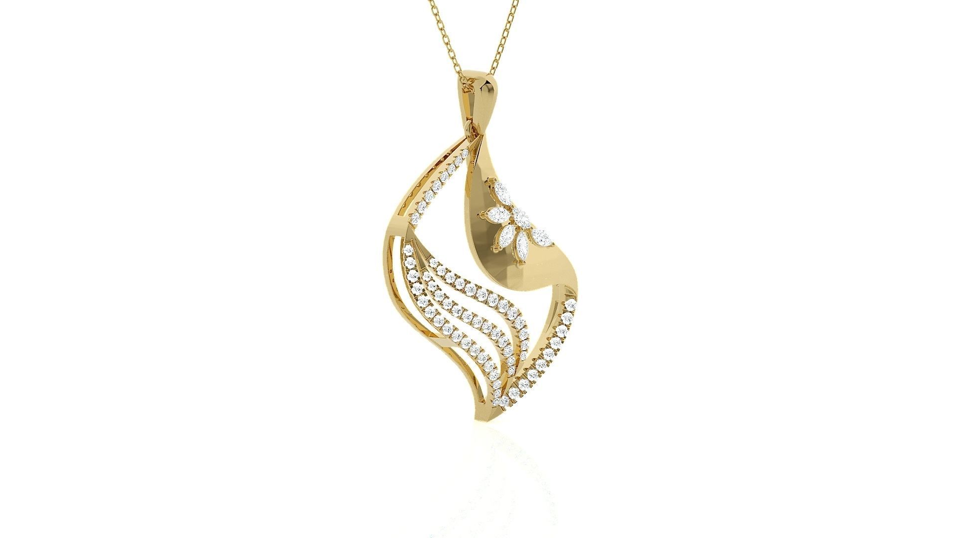 High Jewelry Pendant Earrings Set 3dm stl obj mtl gltf glb  3D print model_18