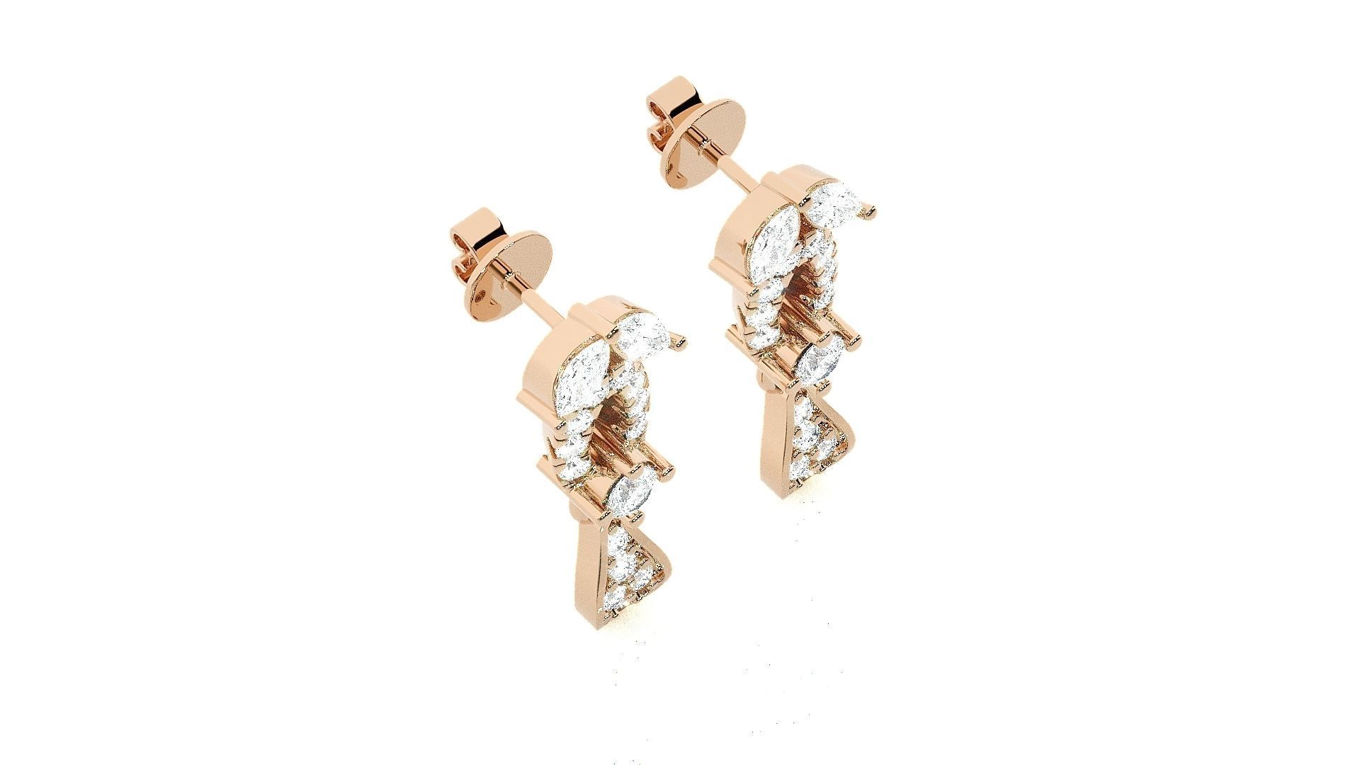 Beetle High Jewelry Pendant Earrings Set 3dm stl obj mtl gltf 3D print model_5