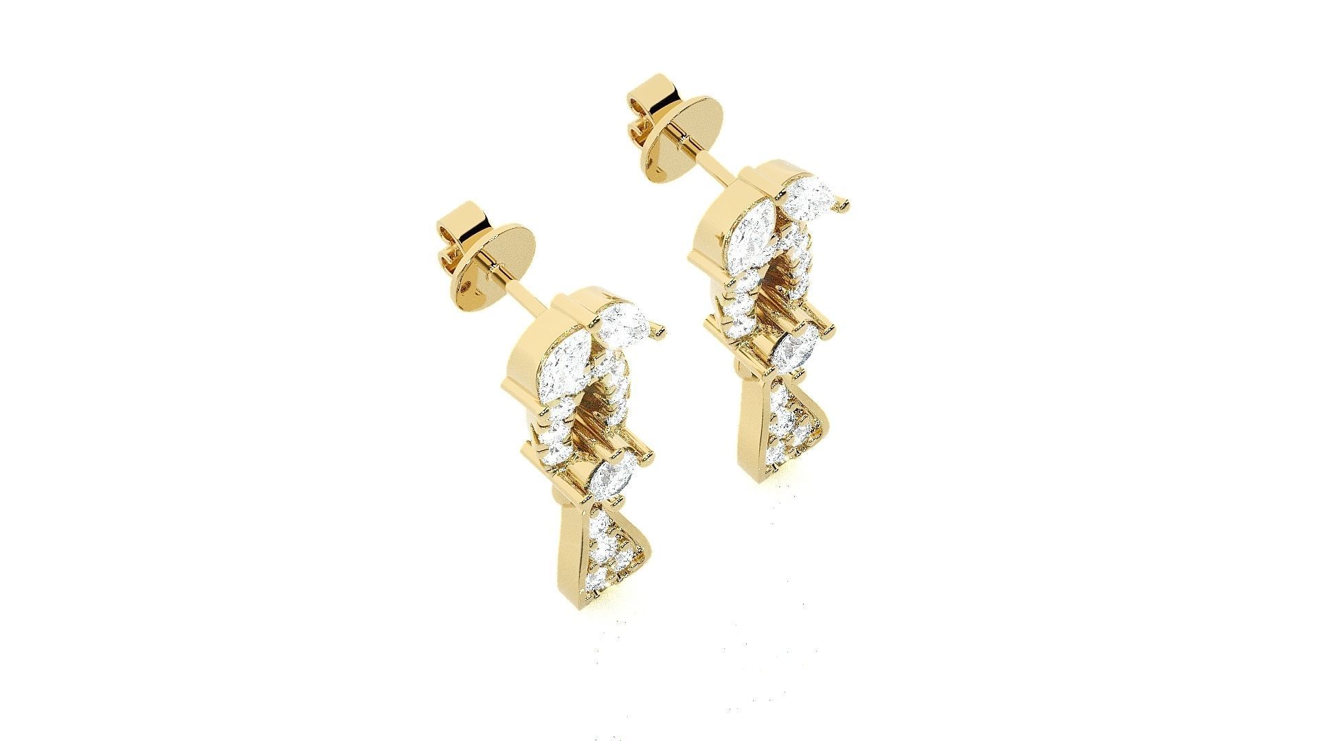 Beetle High Jewelry Pendant Earrings Set 3dm stl obj mtl gltf 3D print model_21