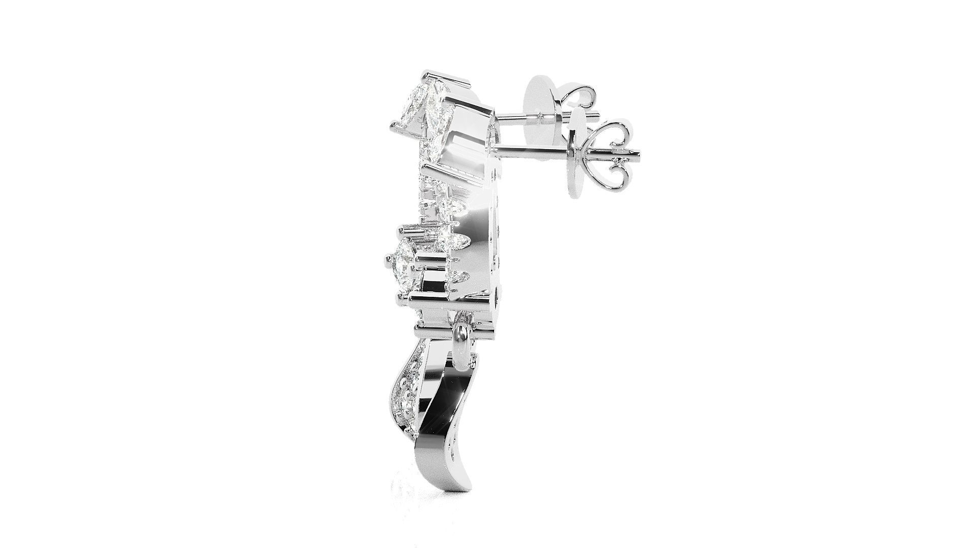 Beetle High Jewelry Pendant Earrings Set 3dm stl obj mtl gltf 3D print model_14