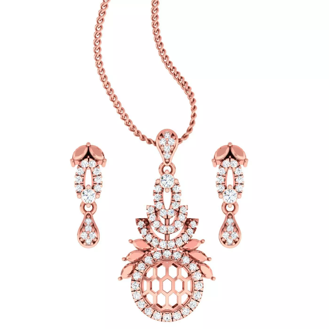 Beetle High Jewelry Pendant Earrings Set 3dm stl obj mtl gltf 3D print model_0