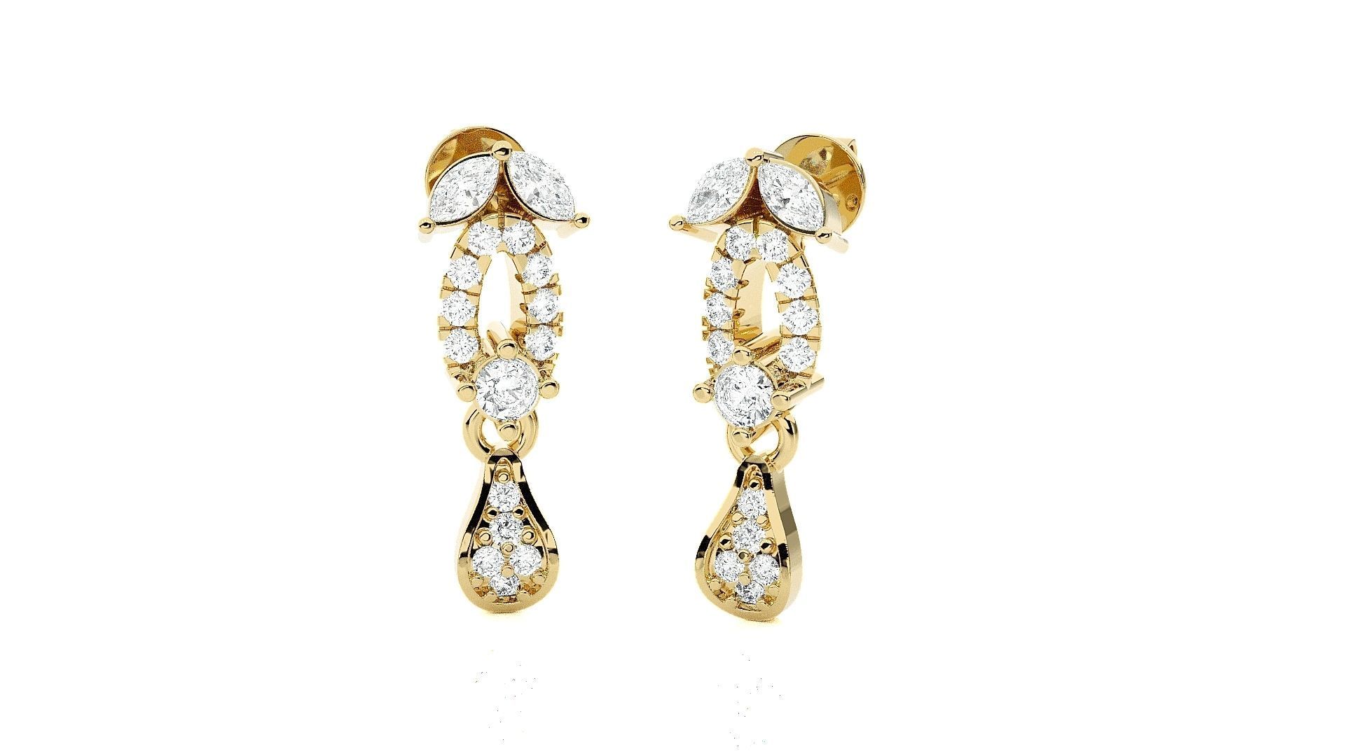 Beetle High Jewelry Pendant Earrings Set 3dm stl obj mtl gltf 3D print model_24