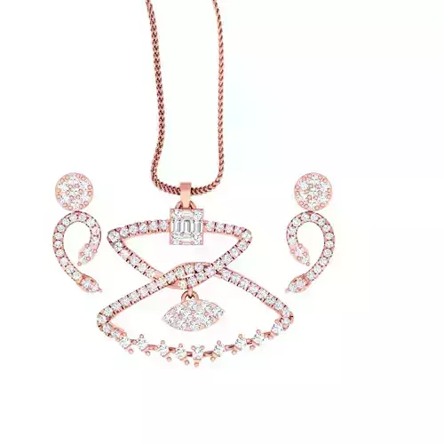 Light wt Pendant Earrings Set 3dm stl obj mtl gltf glb renders 