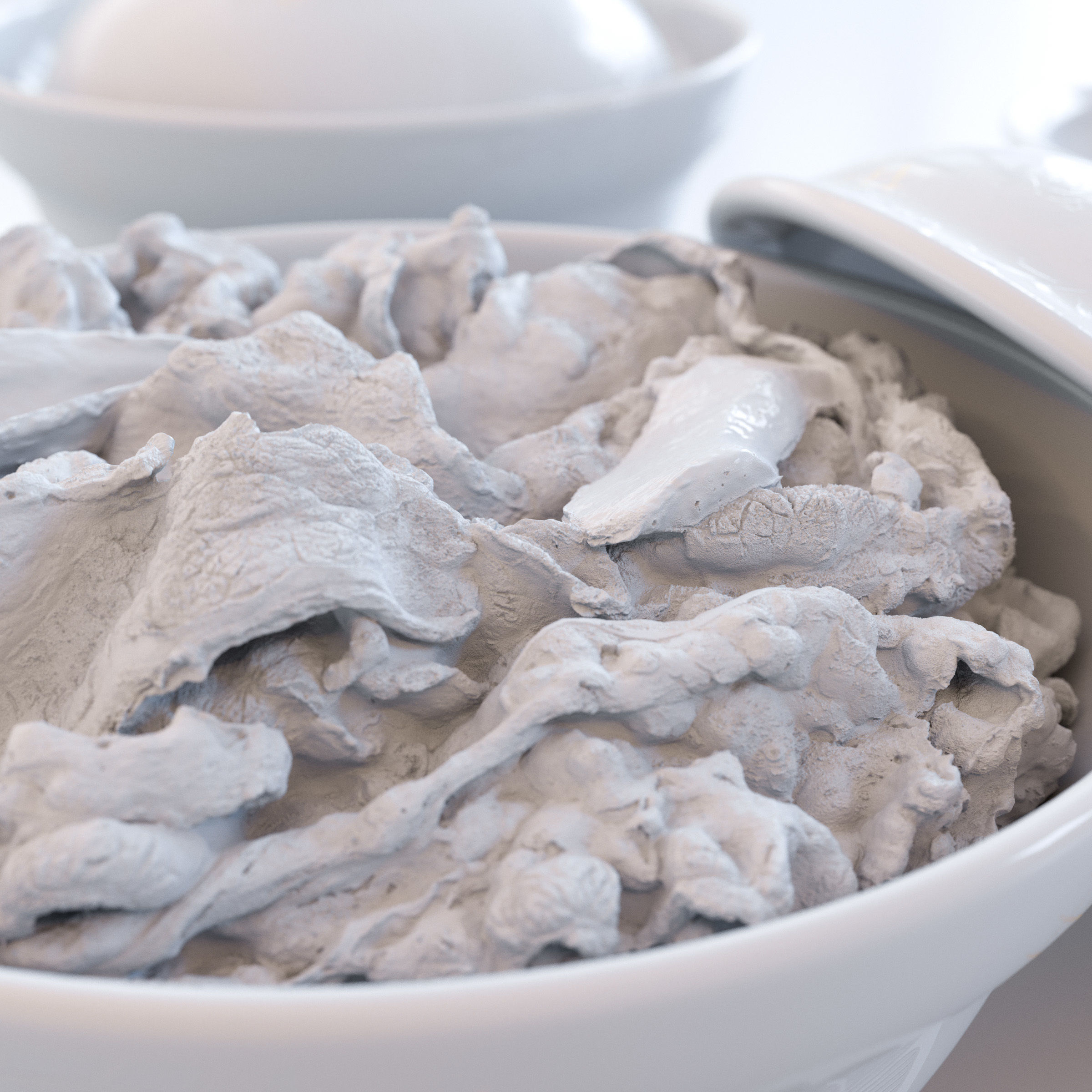 Gyudon and Donburi bowl with lid - Japanese Beef Rice Bowl Low-poly 3D model_4