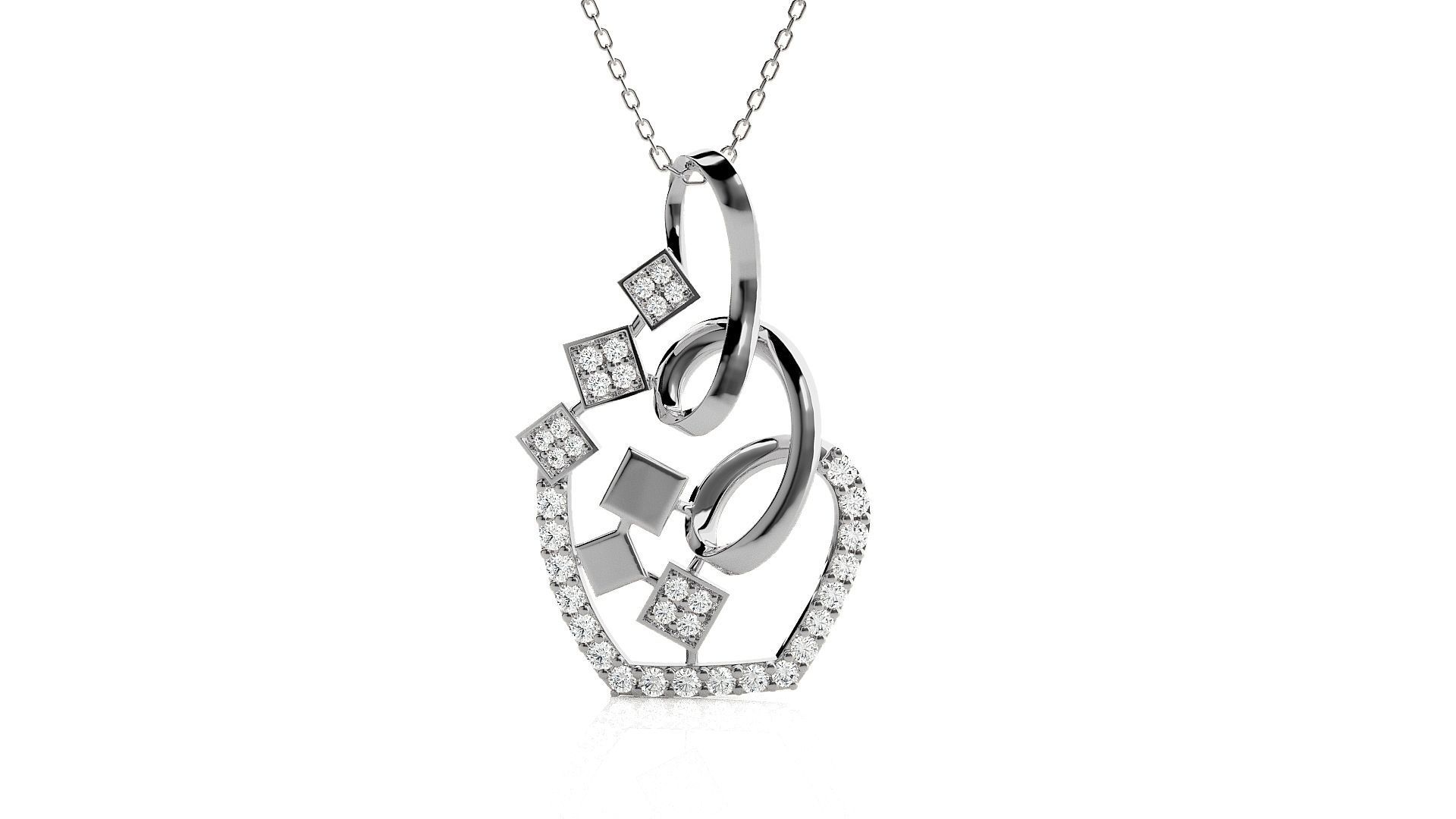 Flower Vase High Jewelry Pendant Earrings Set 3dm stl obj mtl  3D print model_10