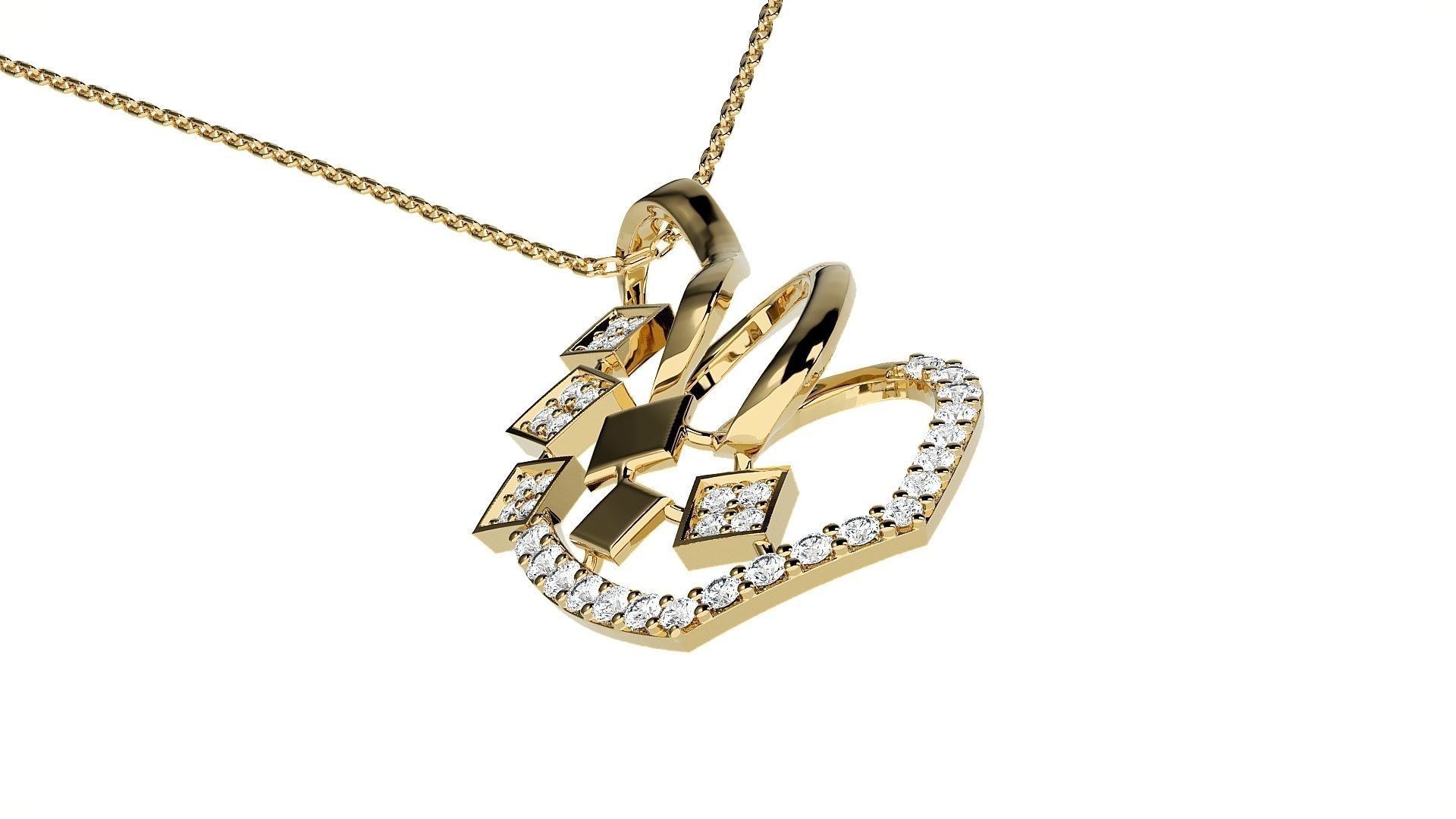 Flower Vase High Jewelry Pendant Earrings Set 3dm stl obj mtl  3D print model_22