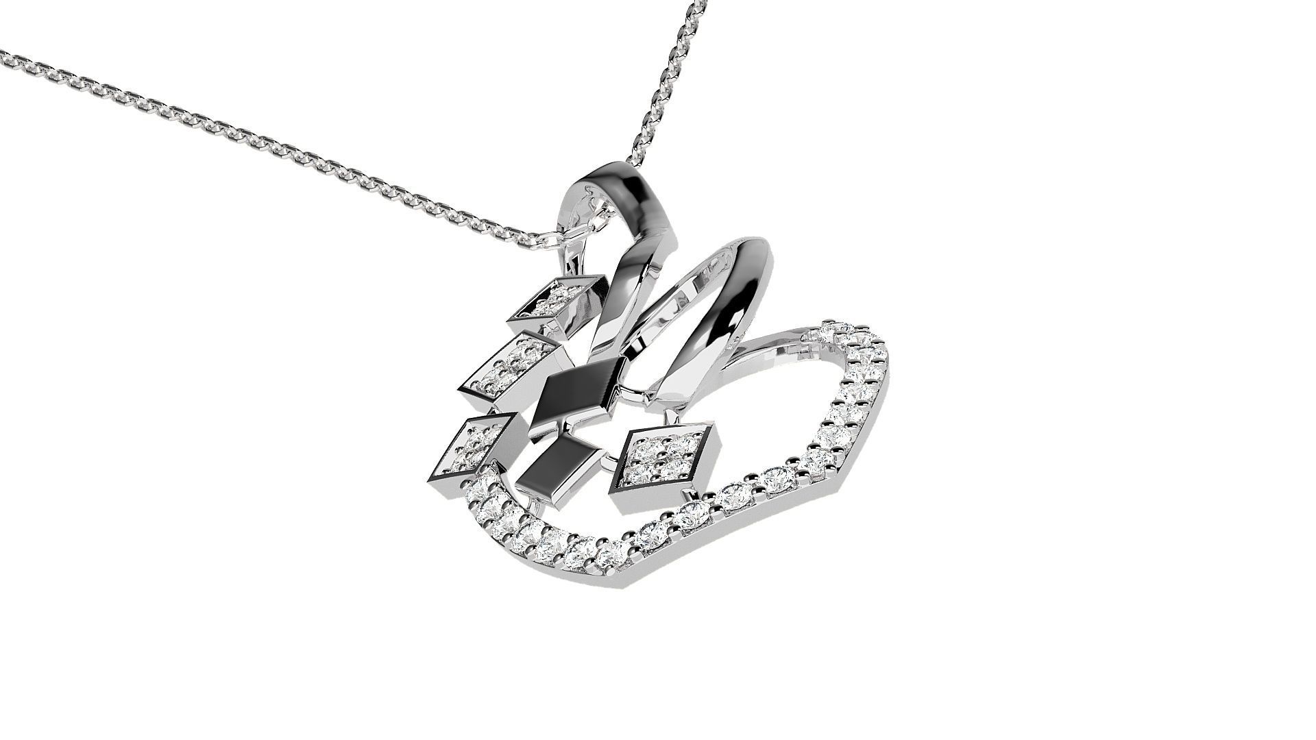 Flower Vase High Jewelry Pendant Earrings Set 3dm stl obj mtl  3D print model_15