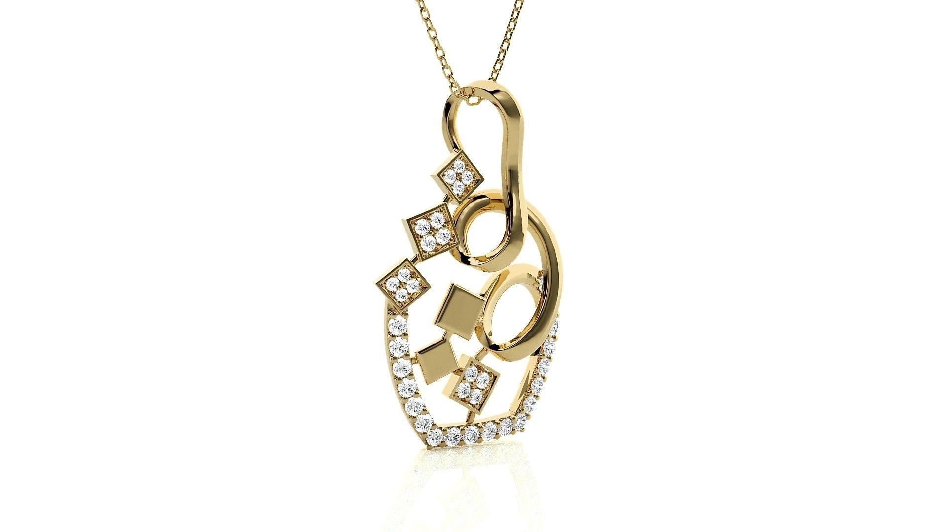 Flower Vase High Jewelry Pendant Earrings Set 3dm stl obj mtl  3D print model_19