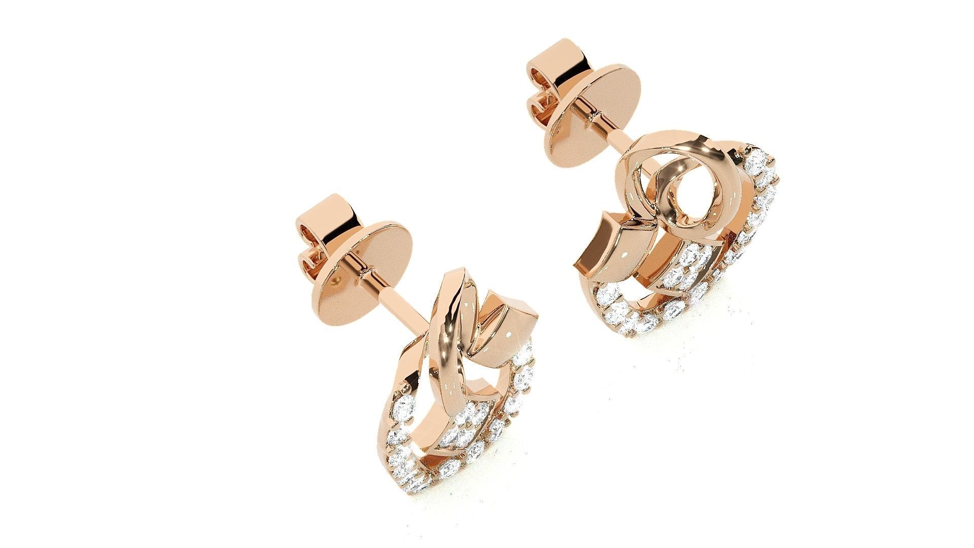 Flower Vase High Jewelry Pendant Earrings Set 3dm stl obj mtl  3D print model_4