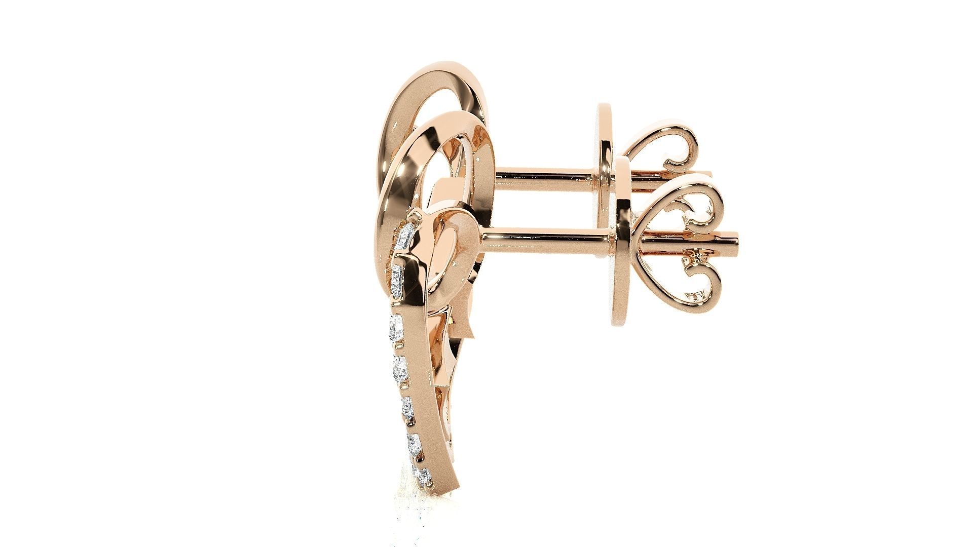 Flower Vase High Jewelry Pendant Earrings Set 3dm stl obj mtl  3D print model_7