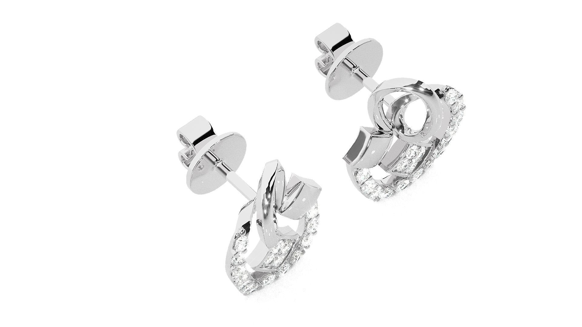 Flower Vase High Jewelry Pendant Earrings Set 3dm stl obj mtl  3D print model_13