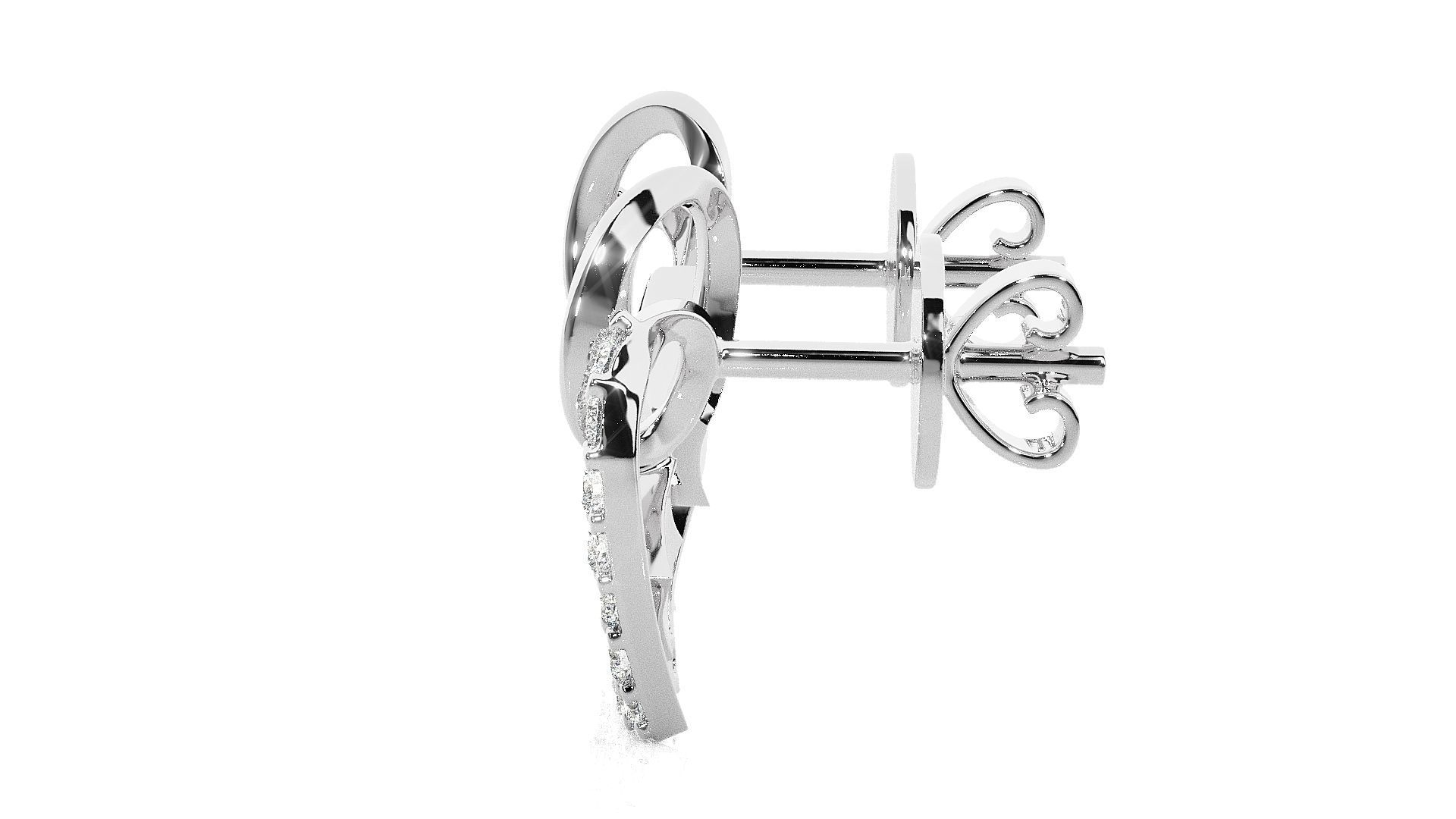 Flower Vase High Jewelry Pendant Earrings Set 3dm stl obj mtl  3D print model_14