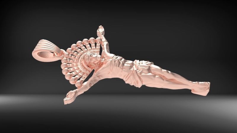 JESUS BODY CRUCIFIX PENDANT NECKLACE 3D print model_19