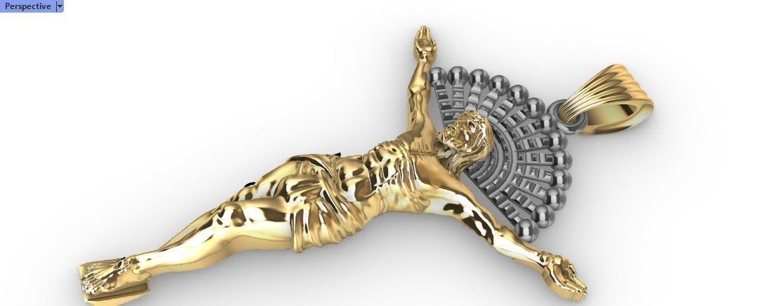 JESUS BODY CRUCIFIX PENDANT NECKLACE 3D print model_2