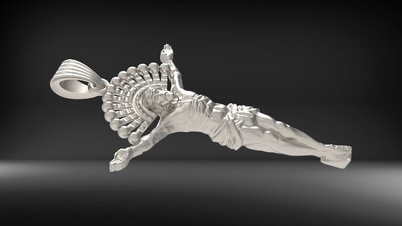 JESUS BODY CRUCIFIX PENDANT NECKLACE 3D print model_25