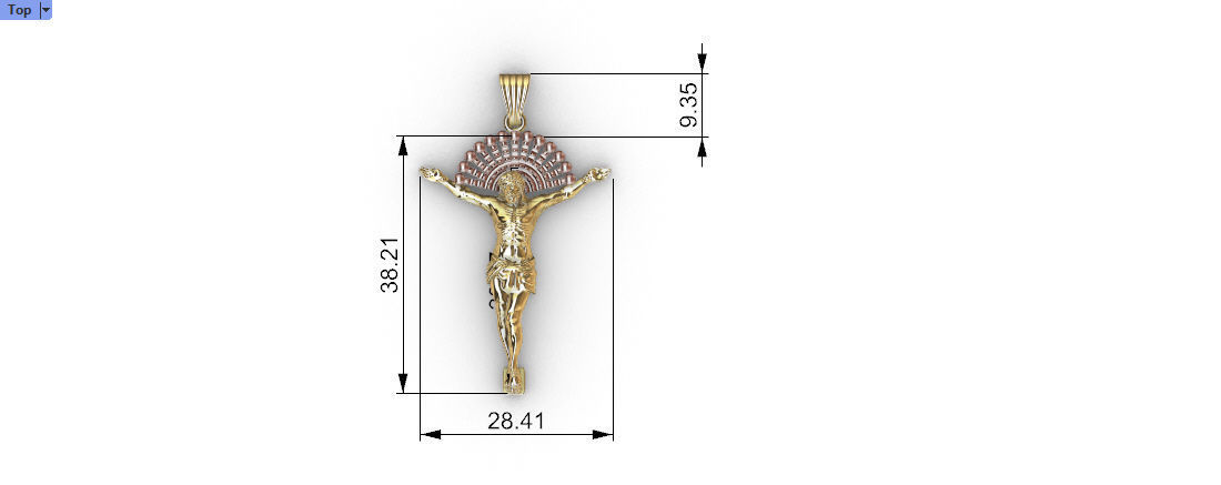 JESUS BODY CRUCIFIX PENDANT NECKLACE 3D print model_10