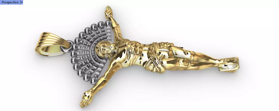 JESUS BODY CRUCIFIX PENDANT NECKLACE 3D print model_0