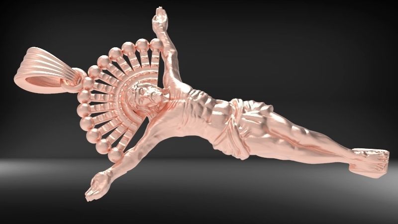JESUS BODY CRUCIFIX PENDANT NECKLACE 3D print model_15