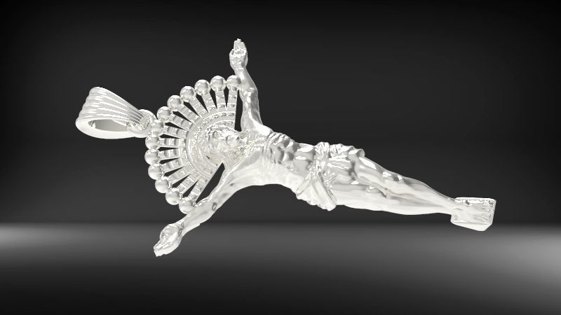 JESUS BODY CRUCIFIX PENDANT NECKLACE 3D print model_20