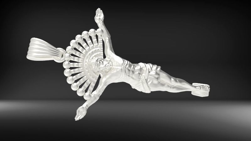 JESUS BODY CRUCIFIX PENDANT NECKLACE 3D print model_23