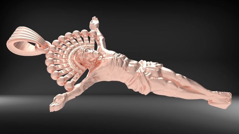 JESUS BODY CRUCIFIX PENDANT NECKLACE 3D print model_16