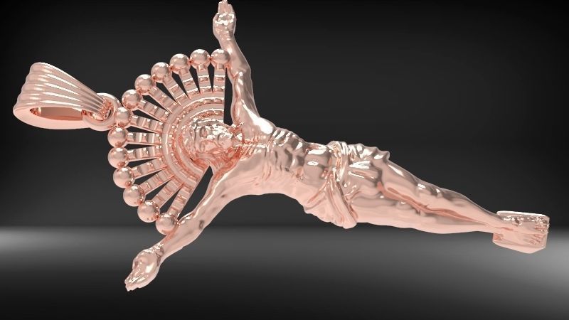 JESUS BODY CRUCIFIX PENDANT NECKLACE 3D print model_17