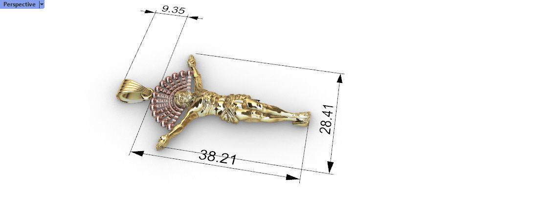 JESUS BODY CRUCIFIX PENDANT NECKLACE 3D print model_11