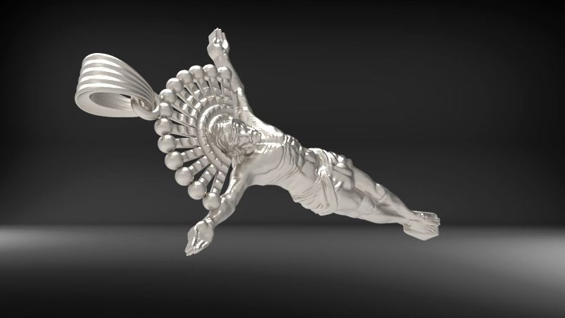 JESUS BODY CRUCIFIX PENDANT NECKLACE 3D print model_28