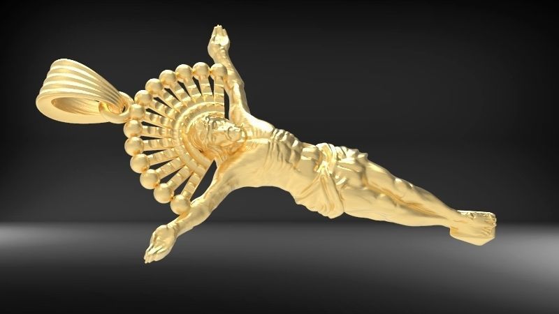 JESUS BODY CRUCIFIX PENDANT NECKLACE 3D print model_3