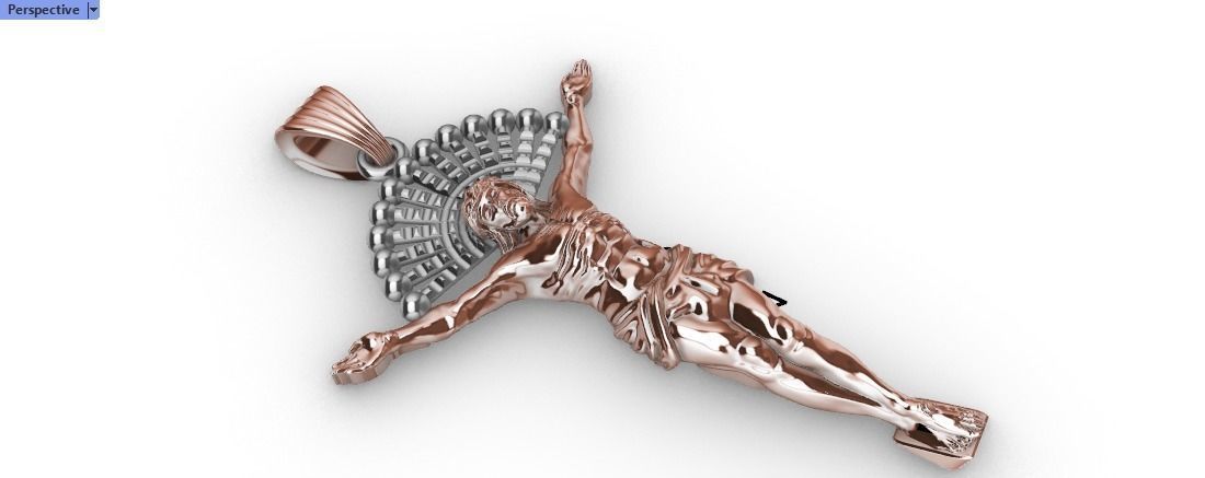 JESUS BODY CRUCIFIX PENDANT NECKLACE 3D print model_1