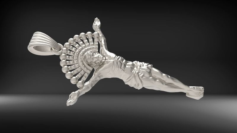 JESUS BODY CRUCIFIX PENDANT NECKLACE 3D print model_24