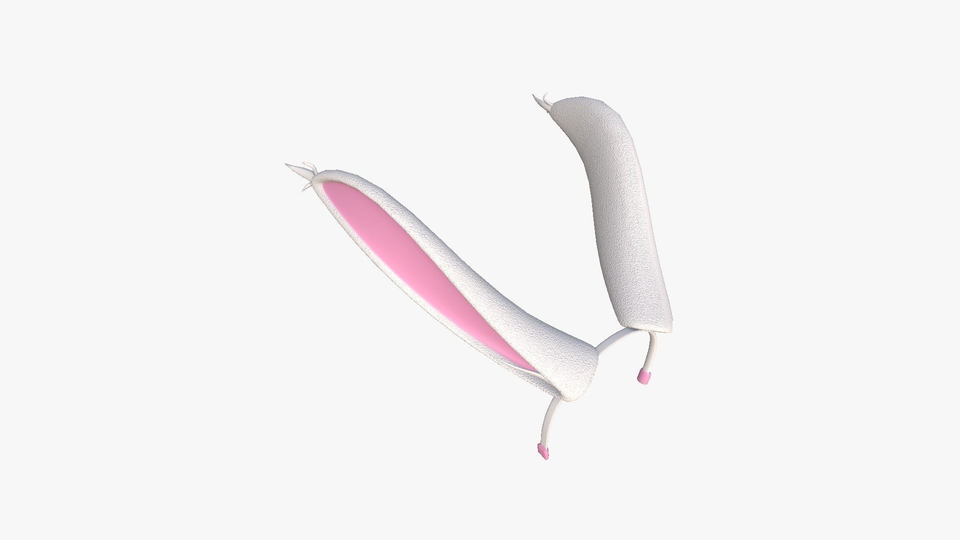 Furry Ears Tiara I06 - Headband Character Design Low-poly 3D model_1