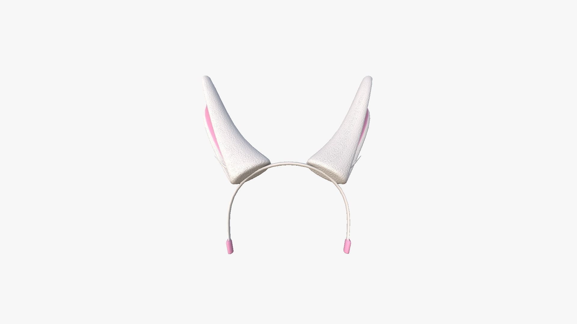 Furry Ears Tiara I06 - Headband Character Design Low-poly 3D model_2