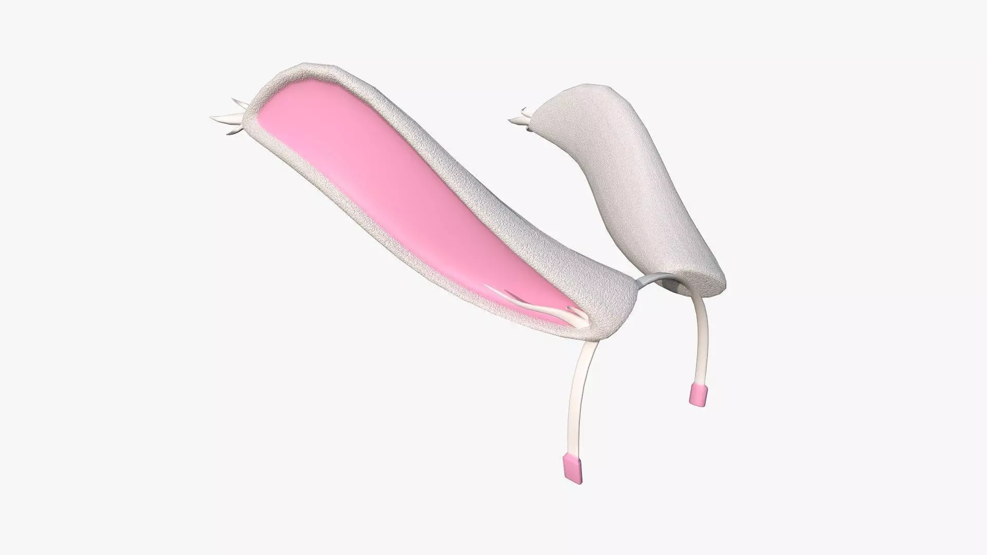 Furry Ears Tiara I06 - Headband Character Design Low-poly 3D model_0