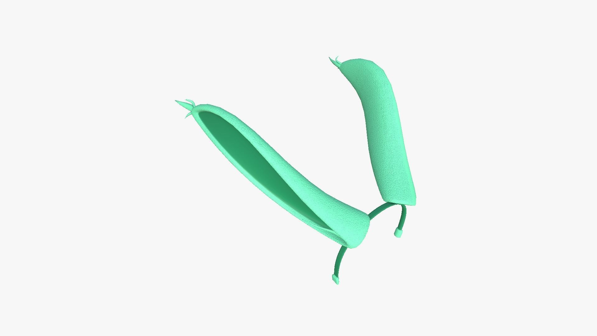 Furry Ears Tiara I07 - Headband Character Design Low-poly 3D model_1