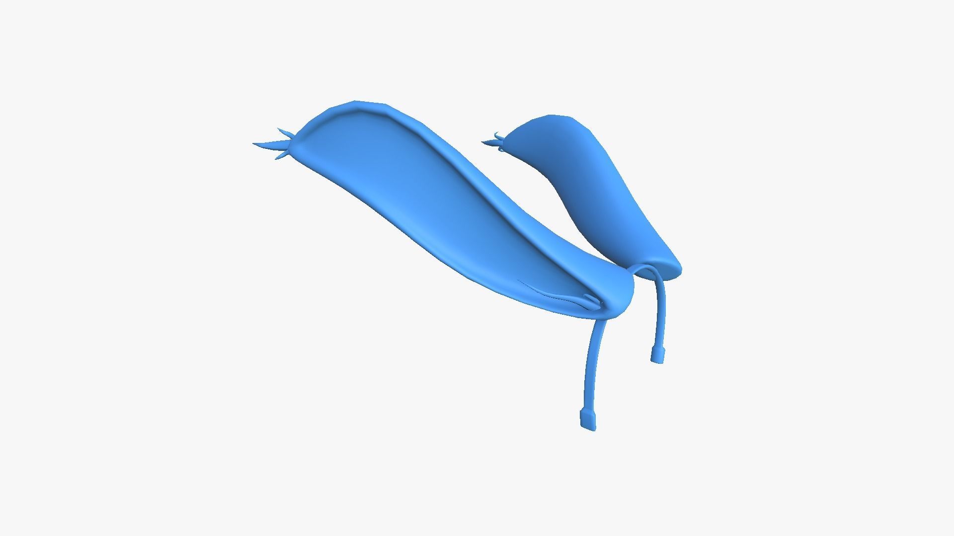 Furry Ears Tiara I07 - Headband Character Design Low-poly 3D model_8