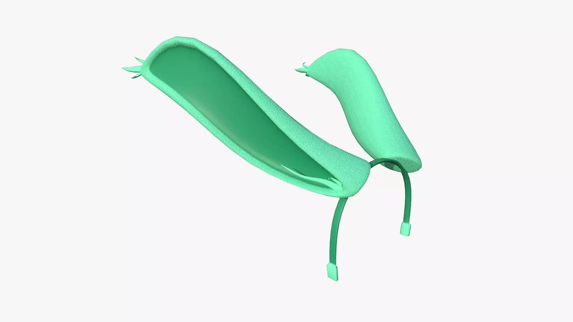 Furry Ears Tiara I07 - Headband Character Design Low-poly 3D model_0