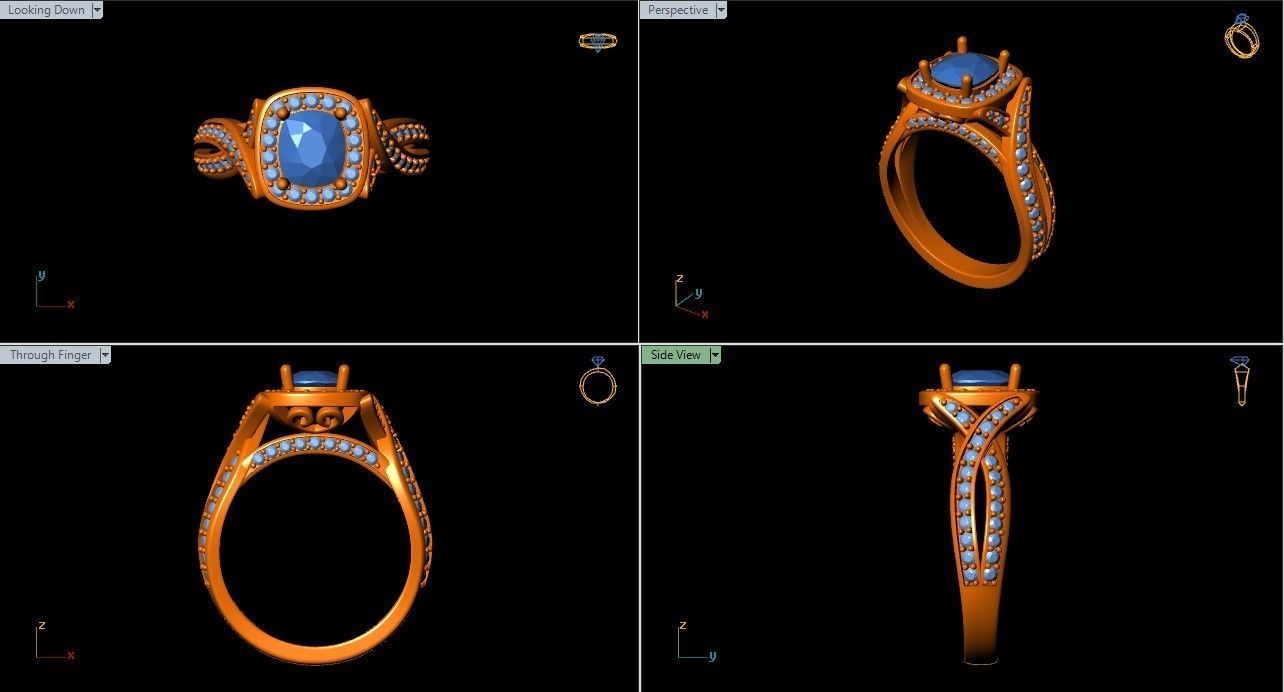 flow ring  3D print model_7