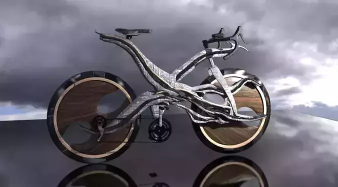 Sci fi cyberpunk bicycle