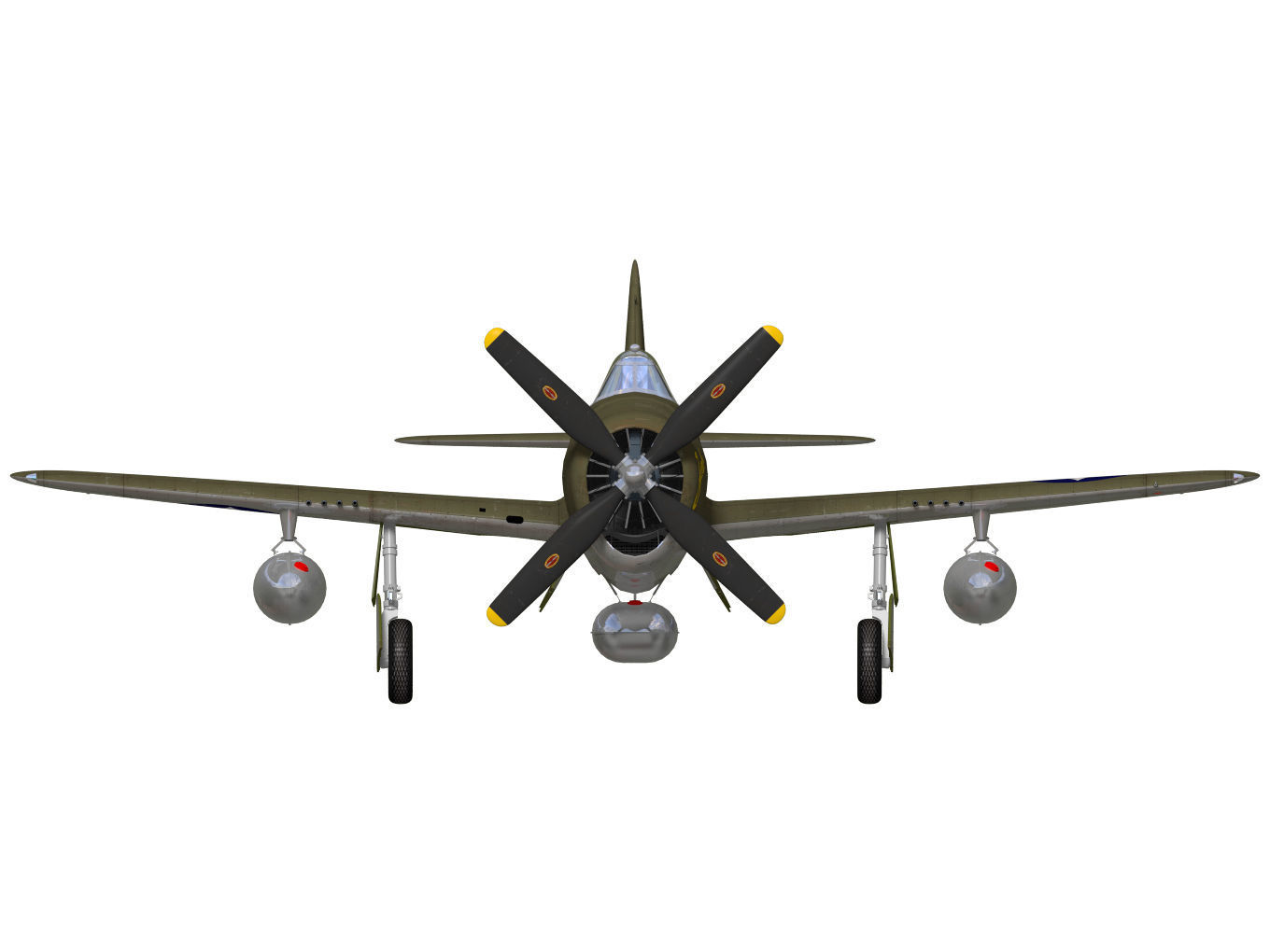 Republic P47D Thunderbolt 3D model_11