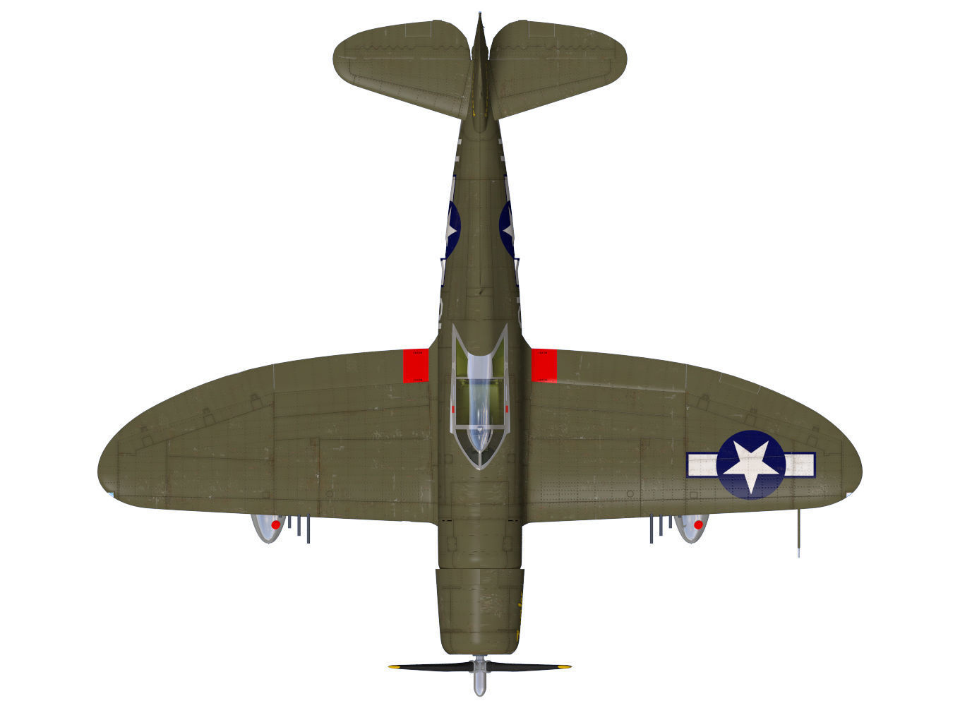 Republic P47D Thunderbolt 3D model_12