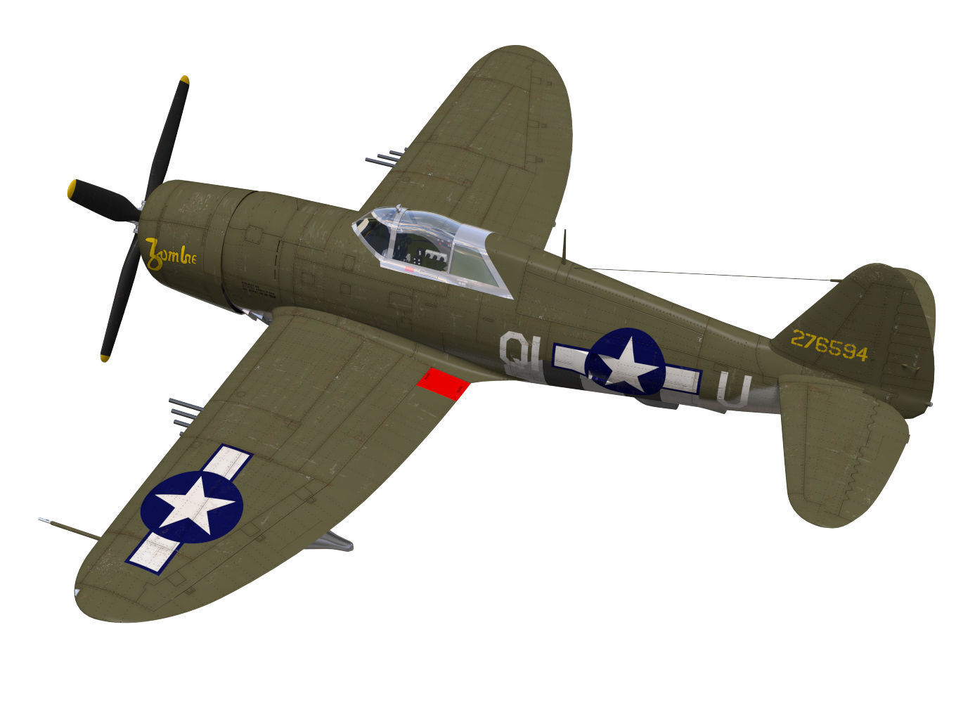 Republic P47D Thunderbolt 3D model_1