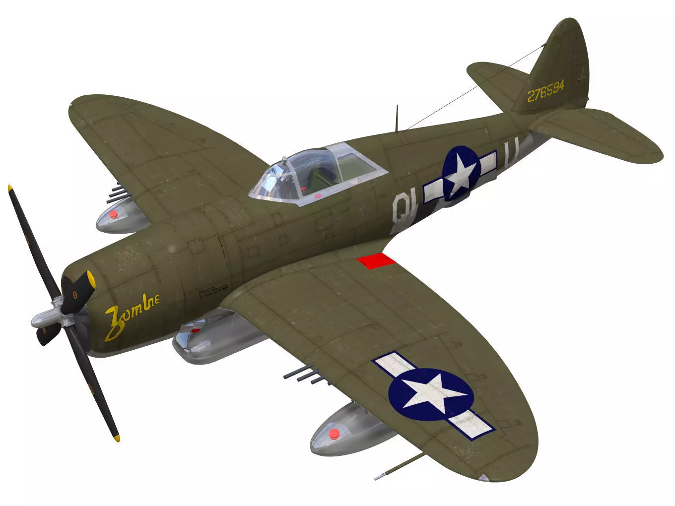 Republic P47D Thunderbolt 3D model_0