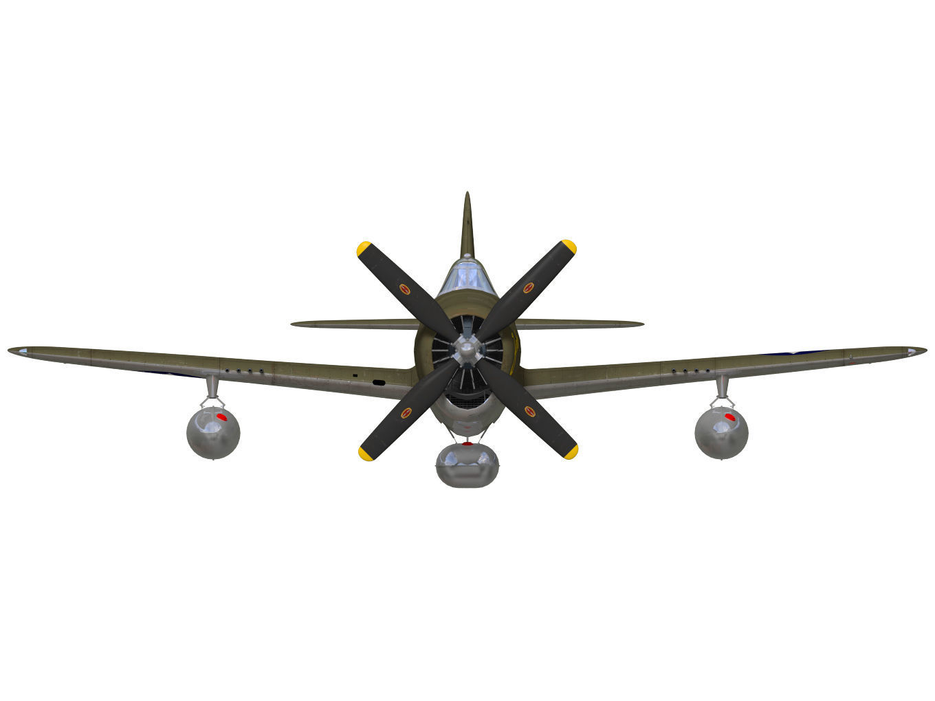 Republic P47D Thunderbolt 3D model_10