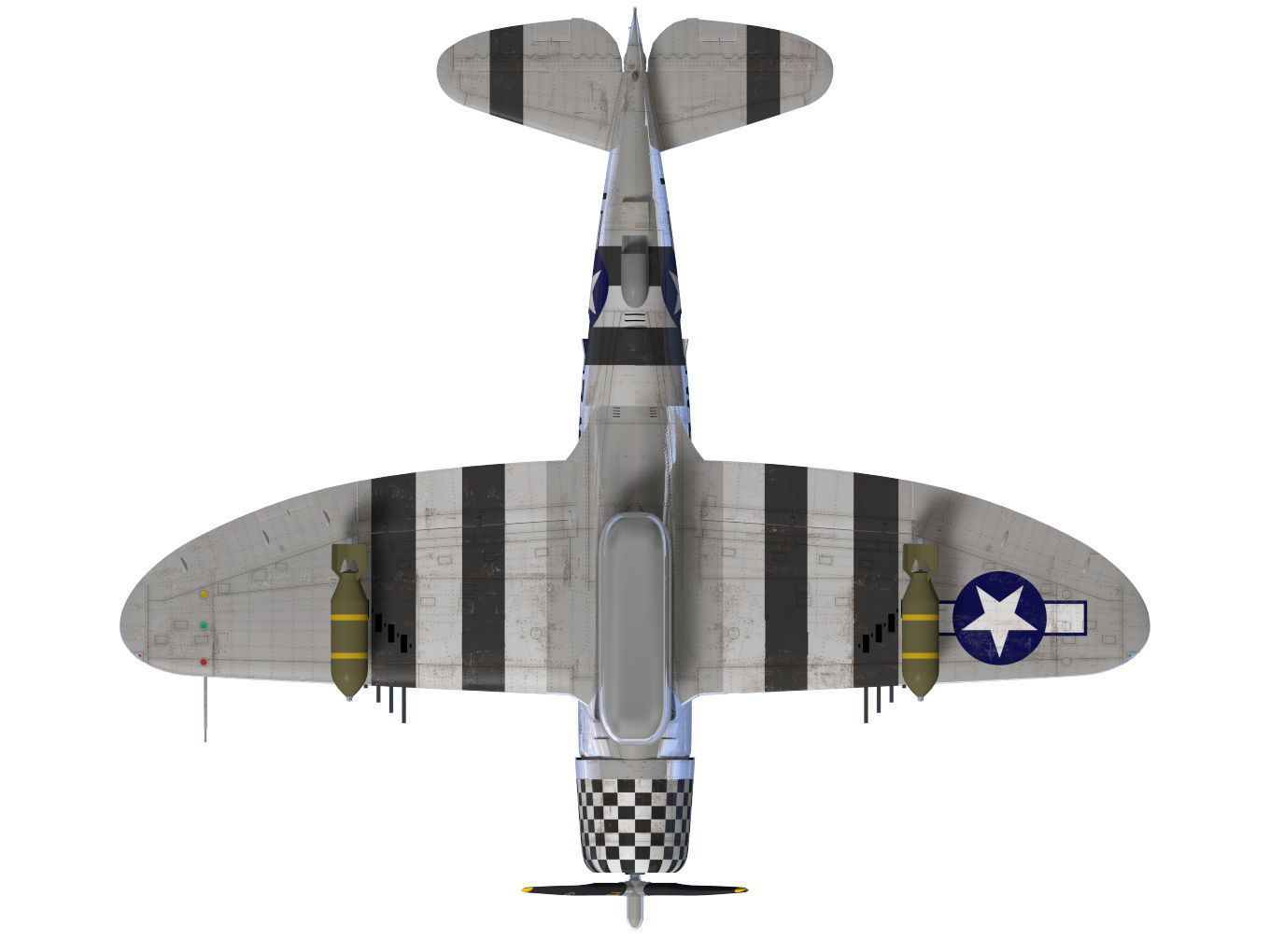 Republic P47D Thunderbolt 3D model_13