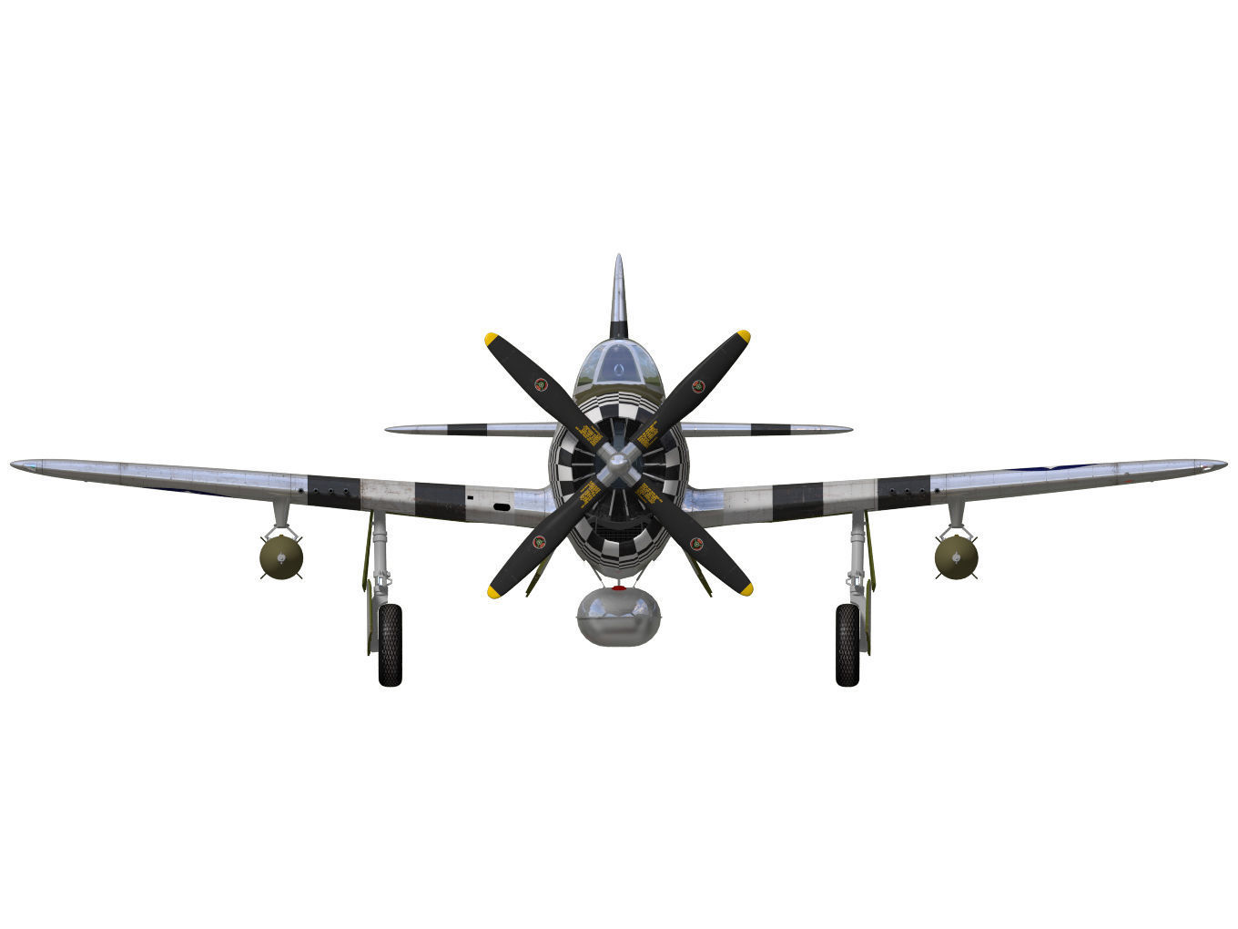 Republic P47D Thunderbolt 3D model_11