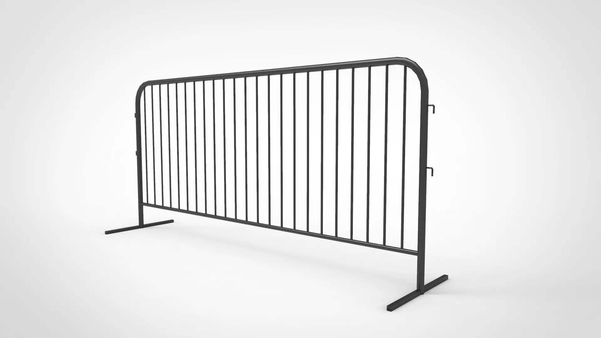 road barrier type steel 3D model_0