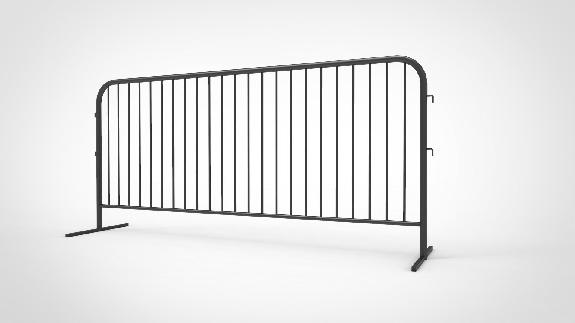 road barrier type steel 3D model_3