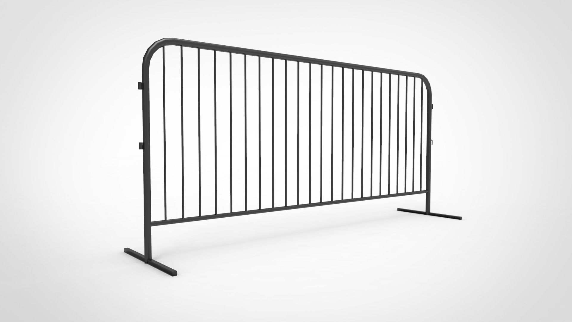 road barrier type steel 3D model_4